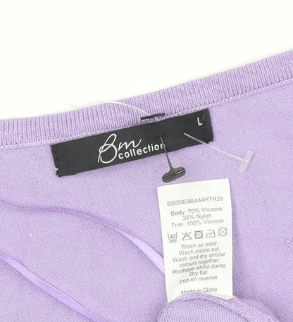 Womens UK Size L Bm Collection Purple  T-Shirt