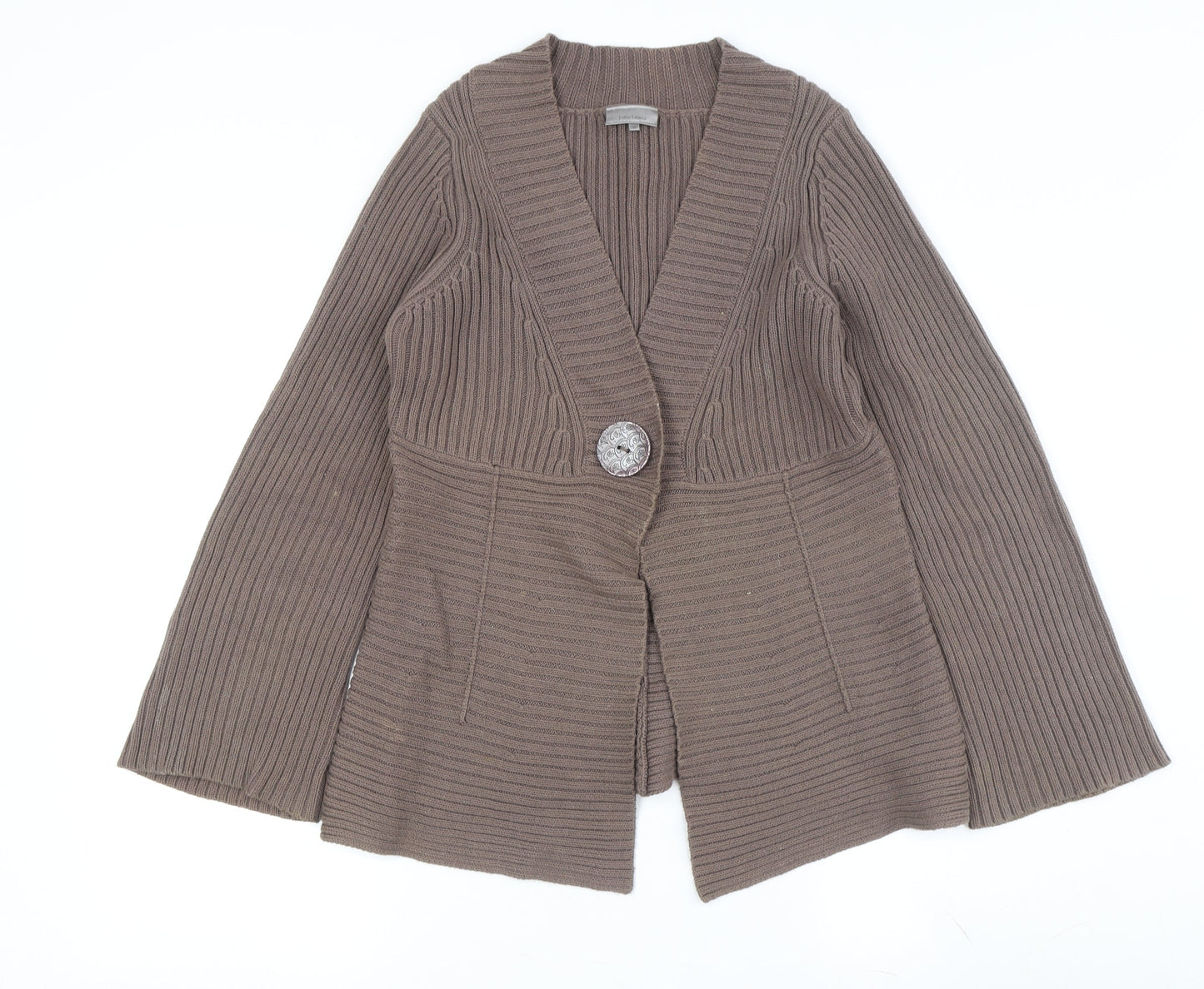 Womens UK Size 10 John Lewis Brown Cardigan Jumper