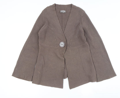 Womens UK Size 10 John Lewis Brown Cardigan Jumper