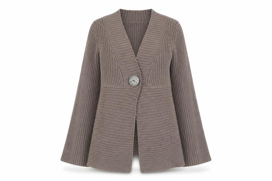 Womens UK Size 10 John Lewis Brown Cardigan Jumper