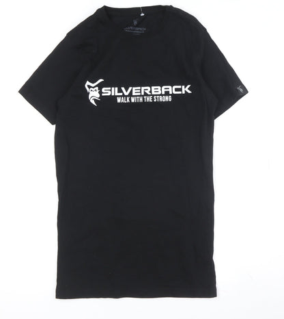 Silverback Unisex Black XS Cotton T-Shirt