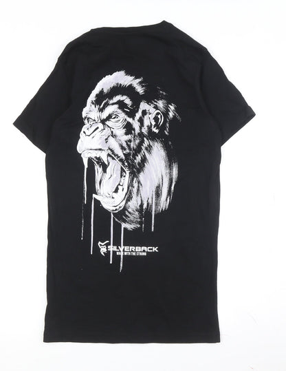 Silverback Unisex Black XS Cotton T-Shirt