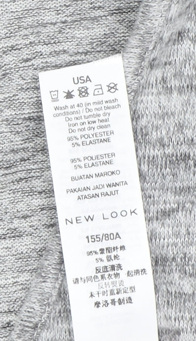 Womens UK Size S New Look Grey Pullover Jumper