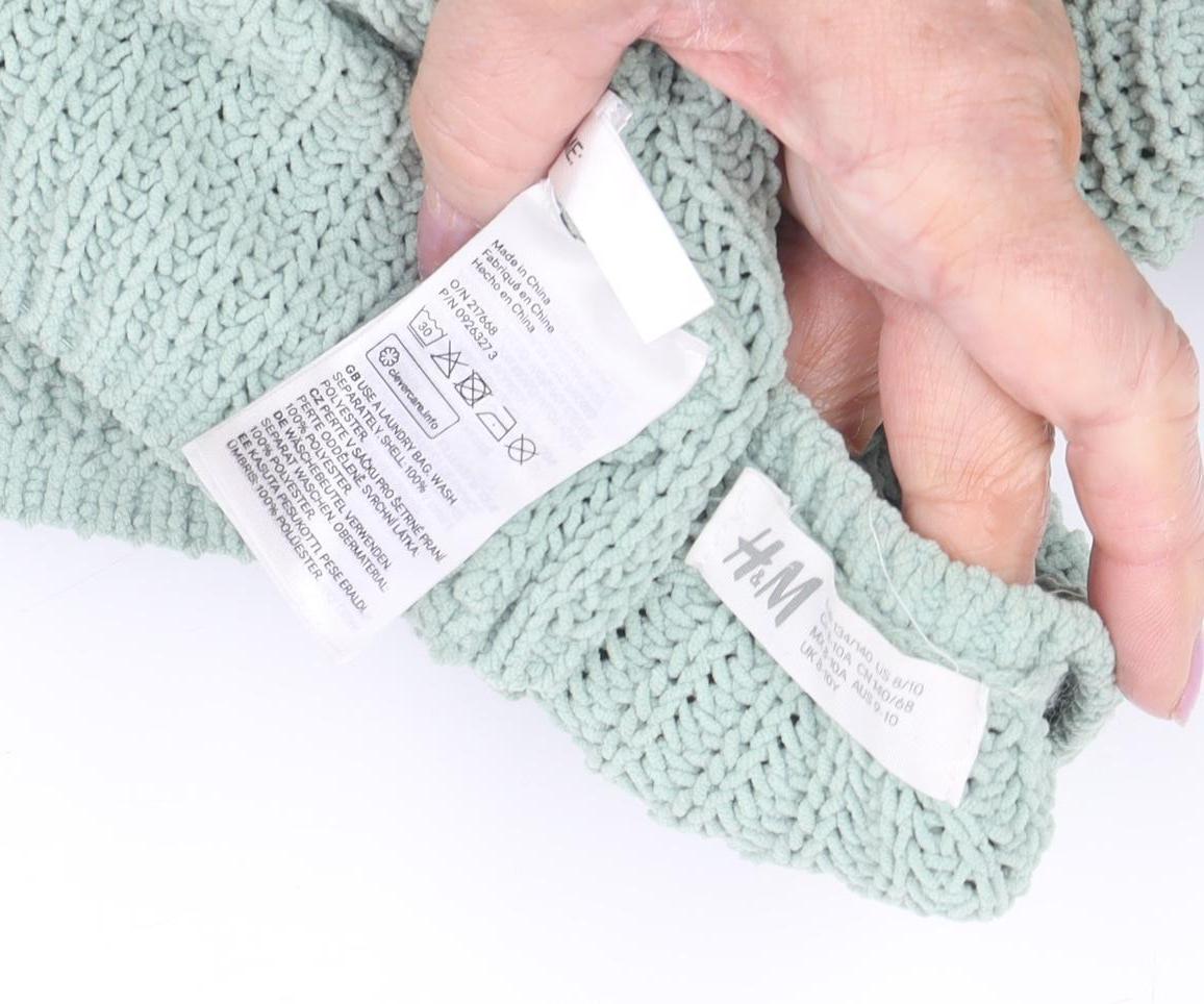 Womens UK Size M H&M Green Pullover Jumper