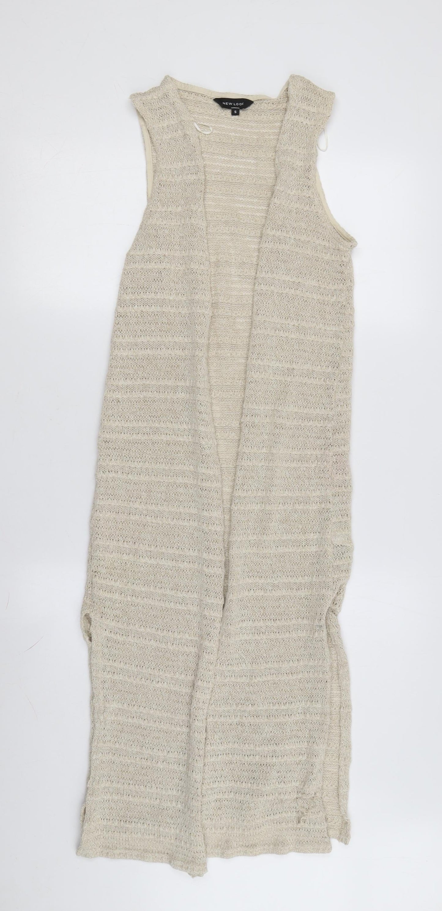 Womens UK Size S New Look Beige Vest Jumper