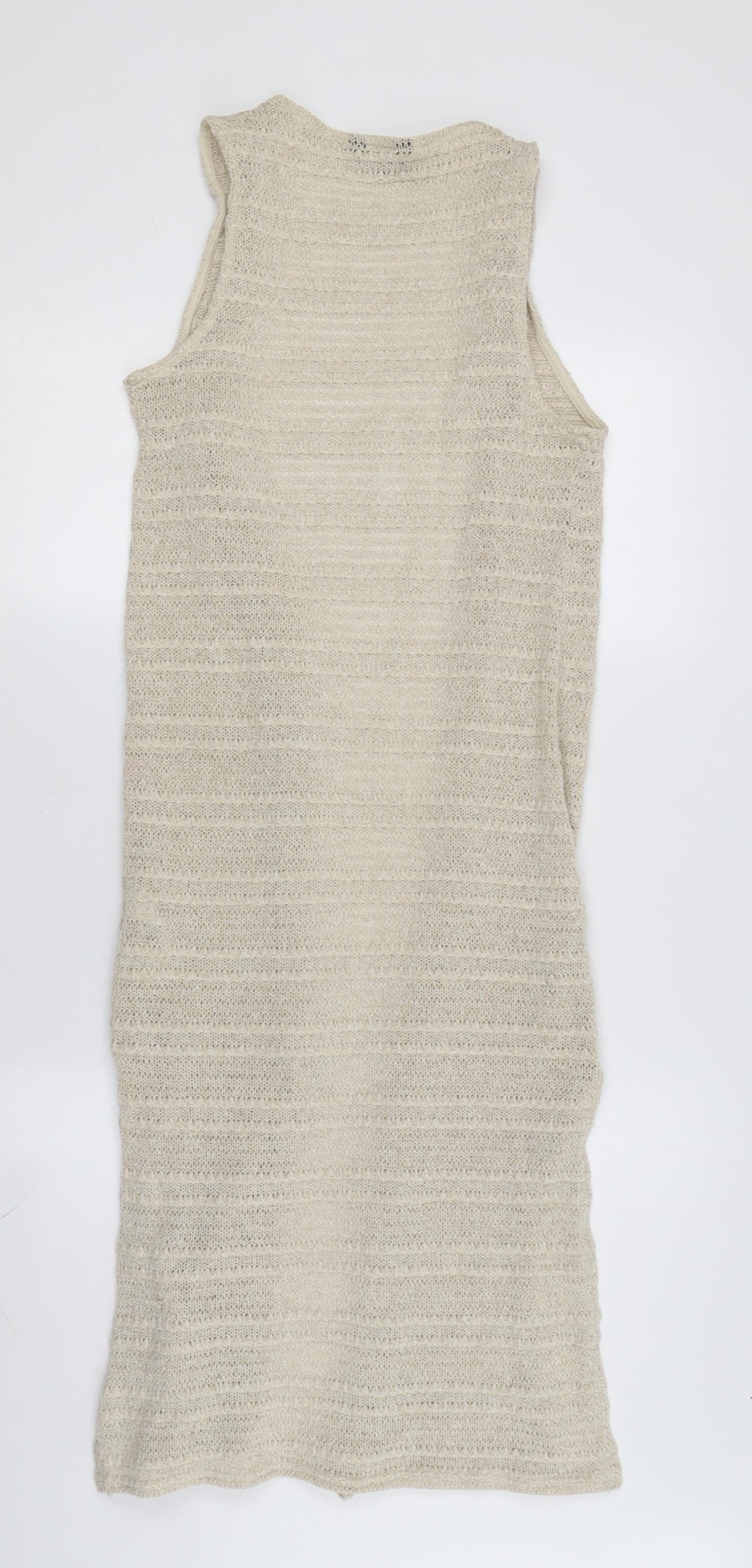 Womens UK Size S New Look Beige Vest Jumper