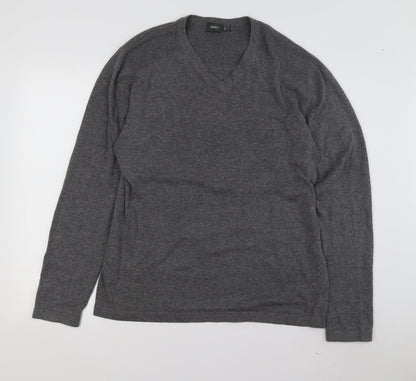 Mexx Men's Grey V-Neck Pullover Jumper Size L
