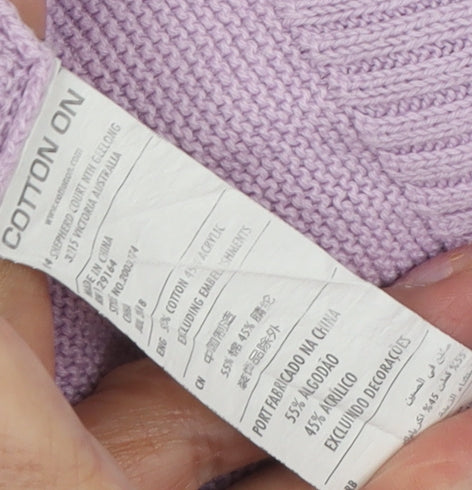 Cotton On Women's Purple XS Pullover Long Sleeve Jumper