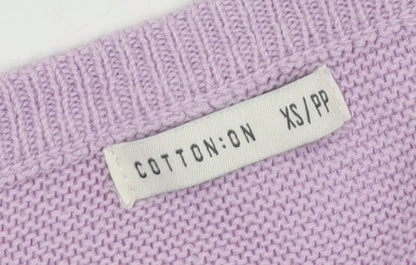 Cotton On Women's Purple XS Pullover Long Sleeve Jumper