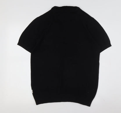 Soulland Men's Black Henley Jumper - L