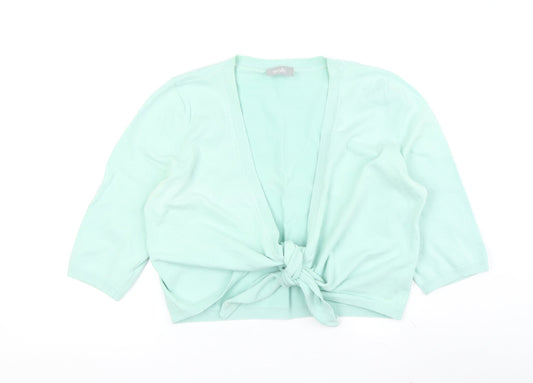 Wallis Women's Green V-Neck Cardigan L