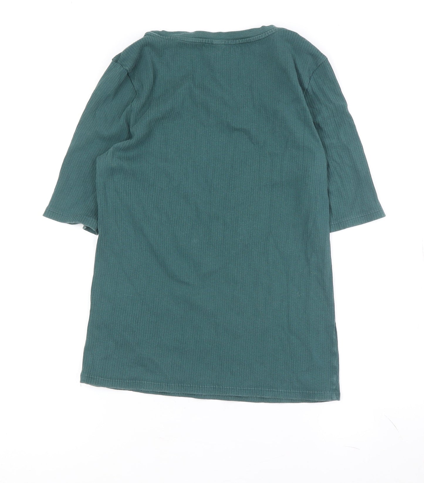 Womens UK Size M Uniqlo Green Basic T-Shirt