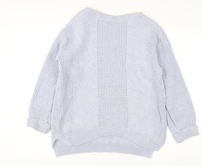 Womens UK Size M Marks and Spencer Blue Pullover Jumper