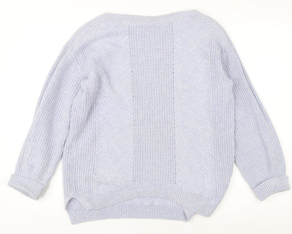 Womens UK Size M Marks and Spencer Blue Pullover Jumper