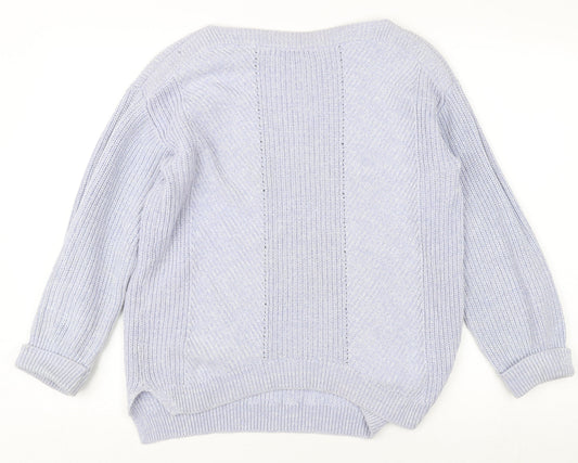 Womens UK Size M Marks and Spencer Blue Pullover Jumper