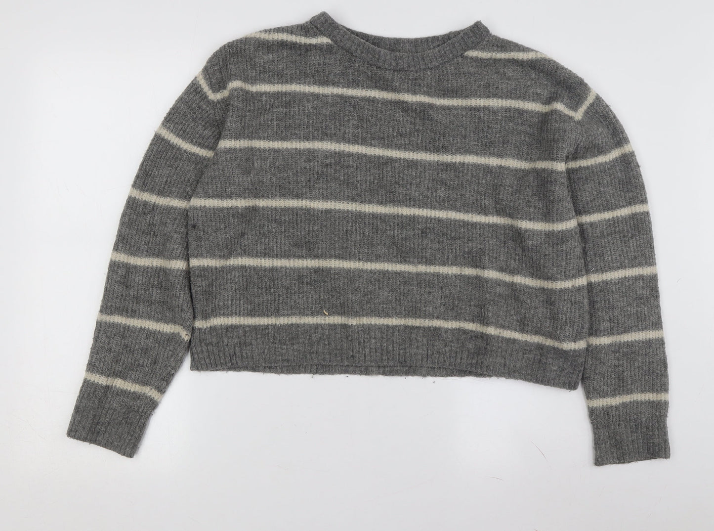 Womens UK Size S Divided Grey Pullover Jumper
