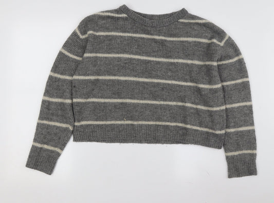 Womens UK Size S Divided Grey Pullover Jumper