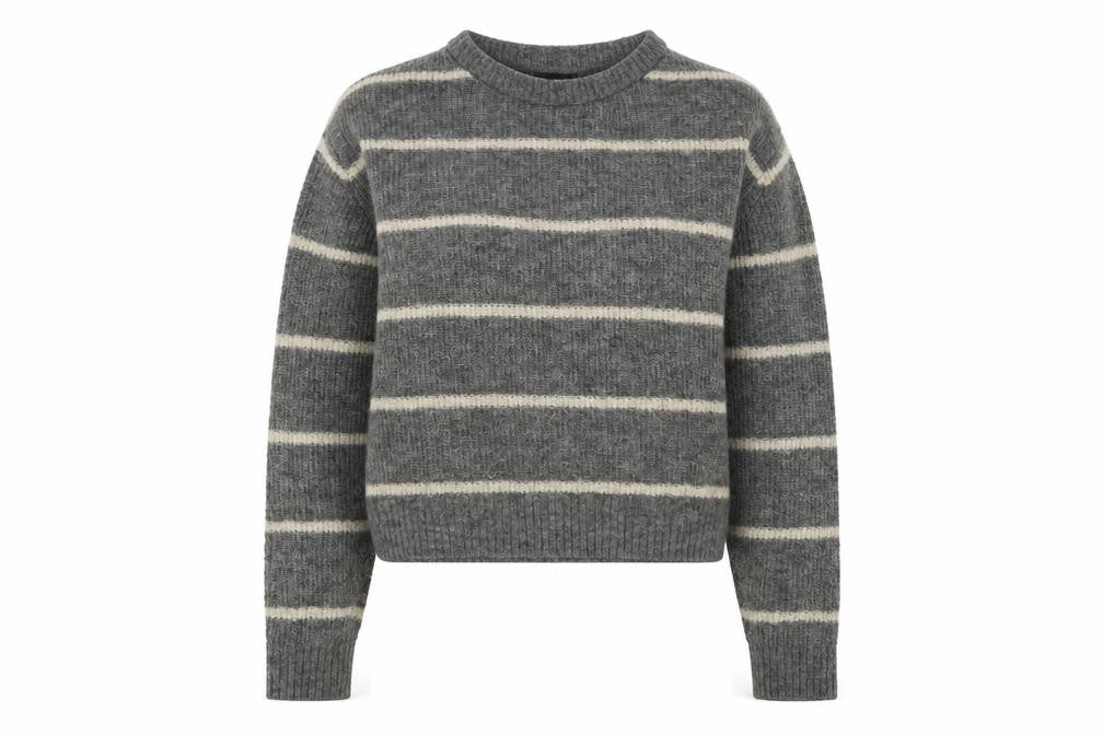 Womens UK Size S Divided Grey Pullover Jumper