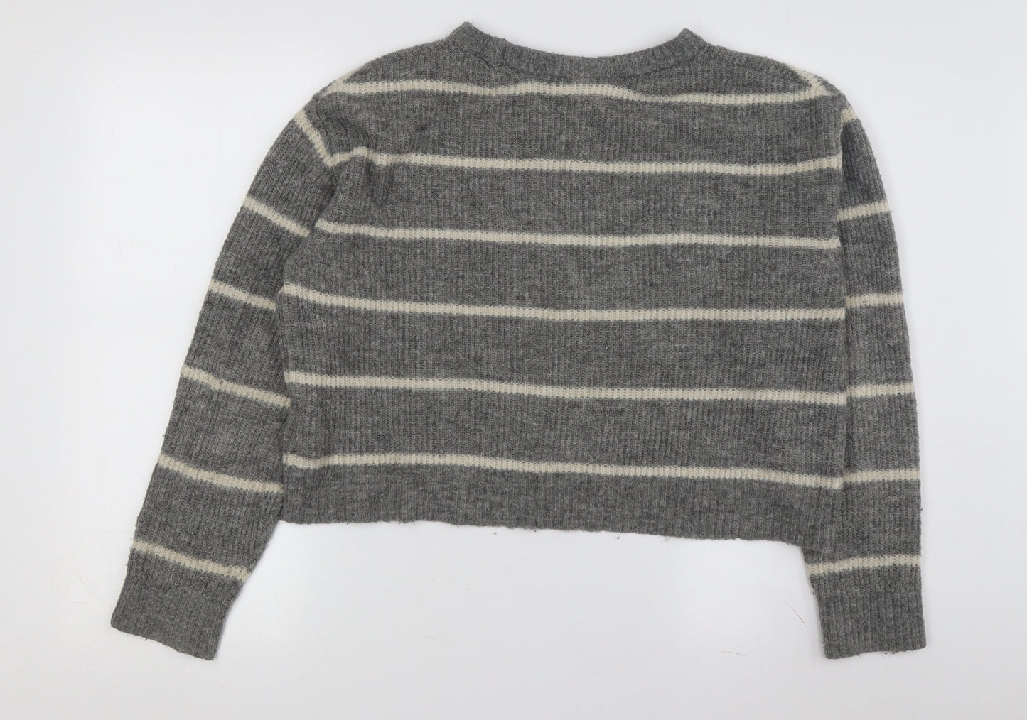 Womens UK Size S Divided Grey Pullover Jumper