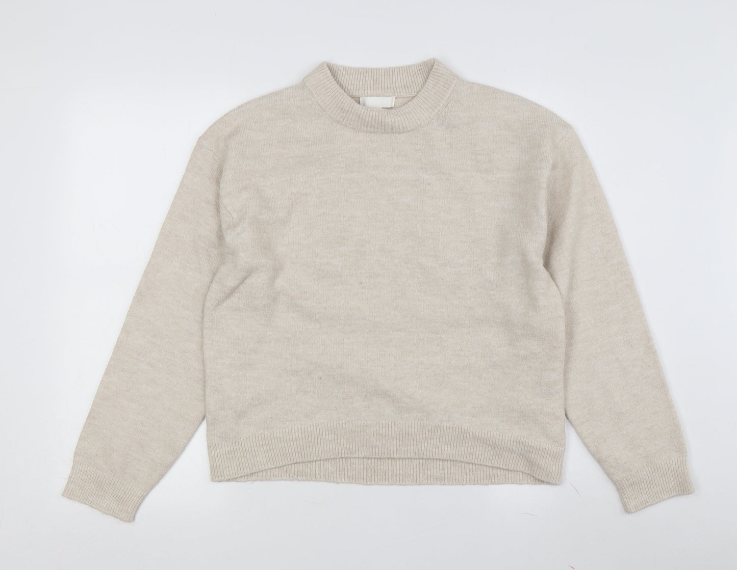 Womens UK Size XS H&M Beige Pullover Jumper