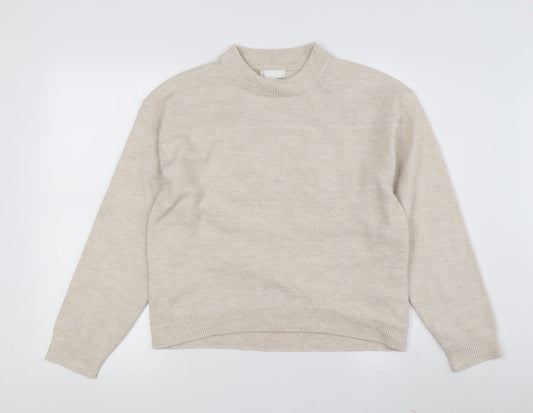 Womens UK Size XS H&M Beige Pullover Jumper