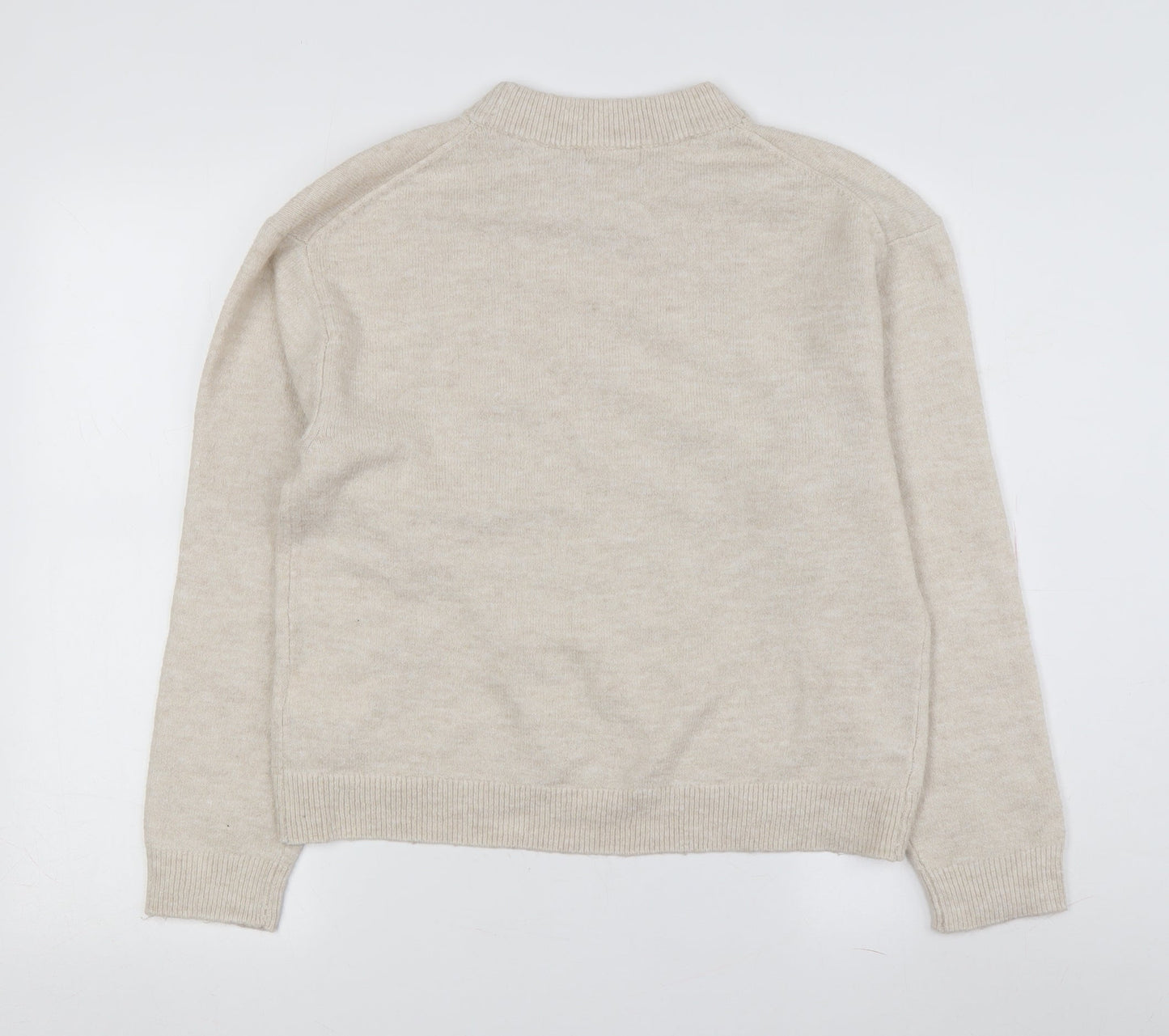 Womens UK Size XS H&M Beige Pullover Jumper