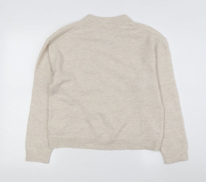 Womens UK Size XS H&M Beige Pullover Jumper