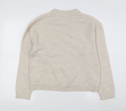 Womens UK Size XS H&M Beige Pullover Jumper