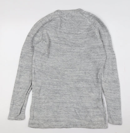 H&M Grey Women's Medium Chunky-Knit Pullover Jumper