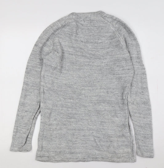 H&M Grey Women's Medium Chunky-Knit Pullover Jumper