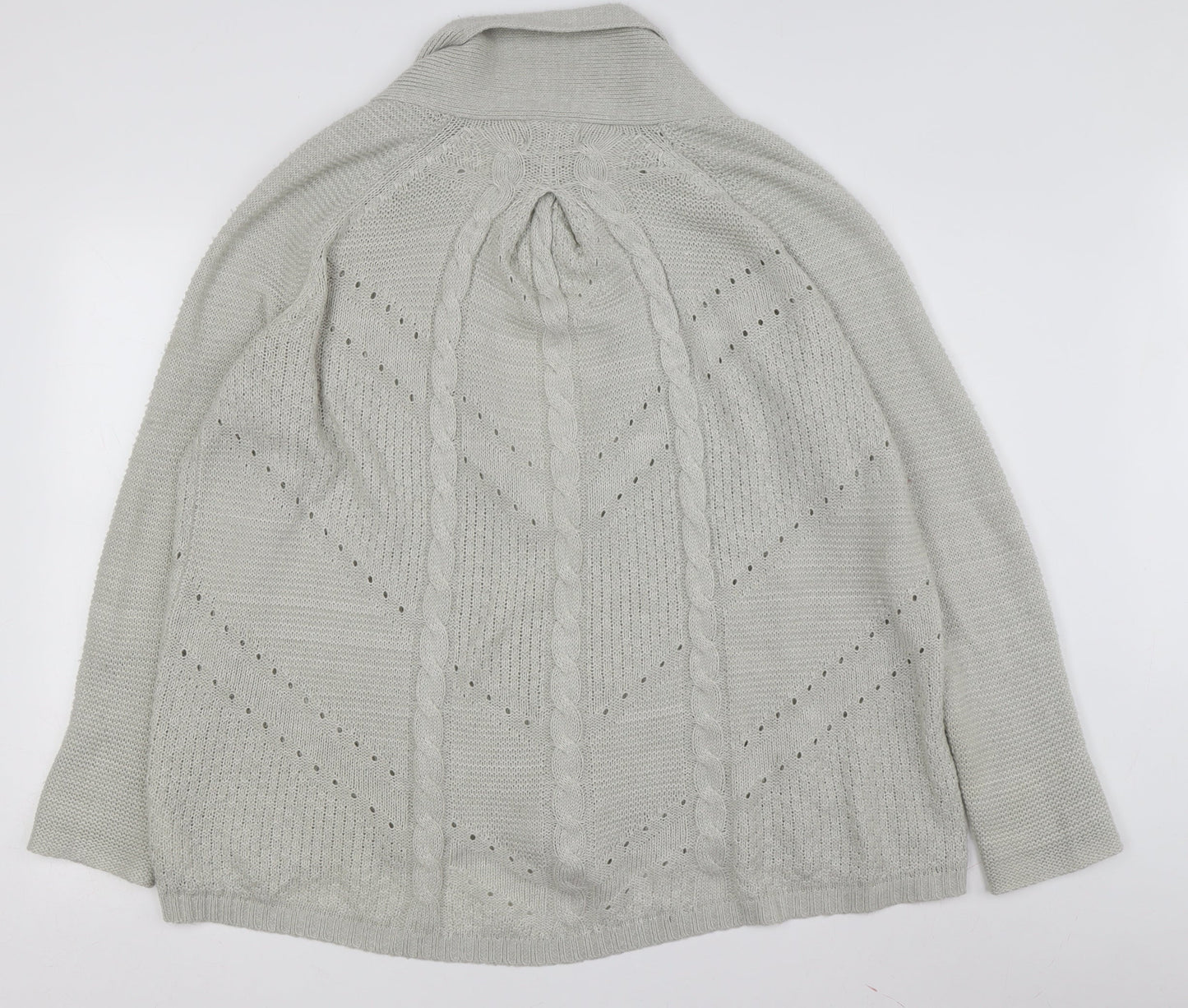 Womens UK Size 14 Marks and Spencer Grey Cardigan Jumper