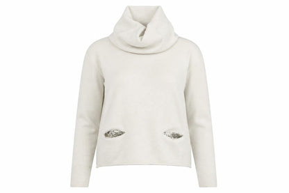 Womens UK Size 8 TUZZI White Pullover Jumper