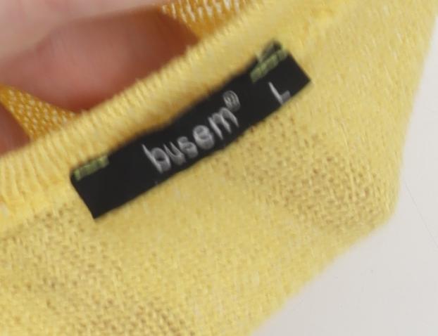 Busem Yellow Women's V-Neck Long Sleeve Cardigan