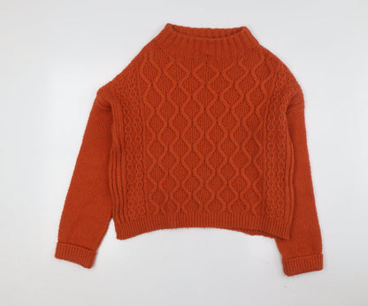 Womens UK Size XS NEXT Orange Pullover Jumper