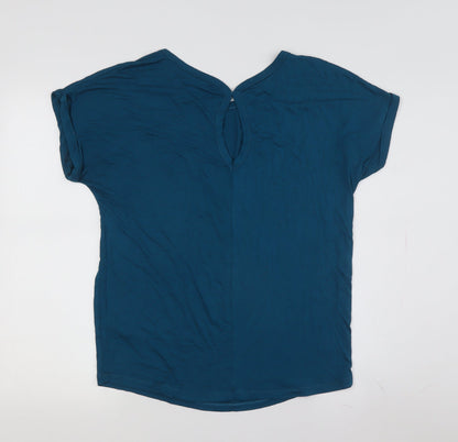 Womens UK Size S NEXT Blue Basic T-Shirt