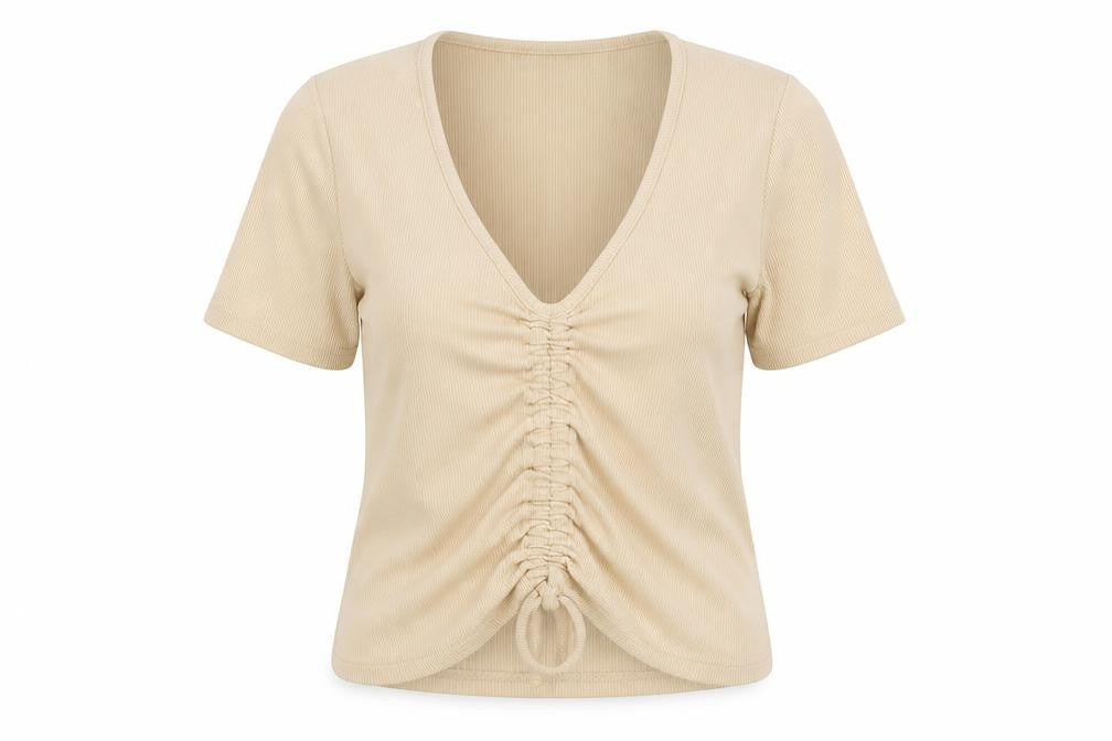 Womens UK Size 10 Threadbare Beige Basic T-Shirt