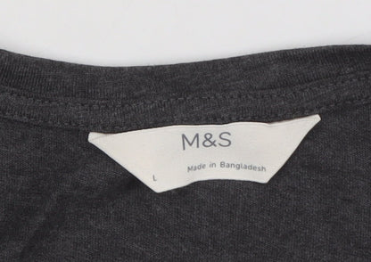 Womens UK Size L Marks and Spencer Black  T-Shirt