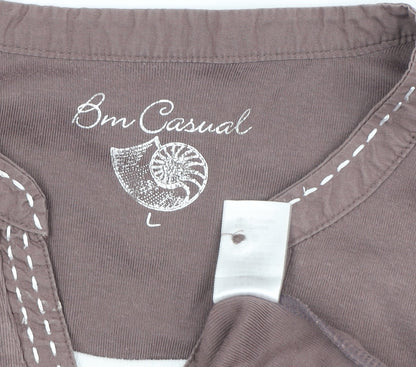 Bm Casual Women's Brown Blouse L Basic Style