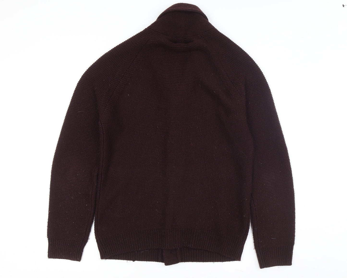 Burton Men's Dark Brown Button High Neck Cardigan - Size M