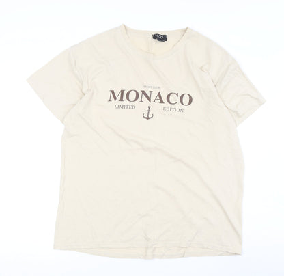 Mens UK Size S boohooMAN Beige  T-Shirt