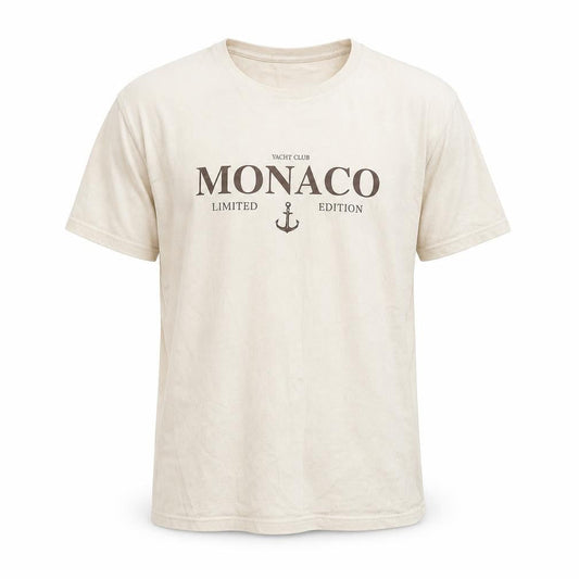 Front view of boohooMAN Beige Nautical Men's T-Shirt, size S