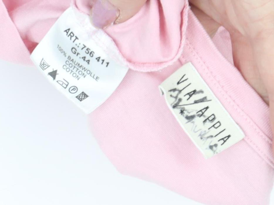 Womens UK Size 16 Via Appia Pink Basic T-Shirt