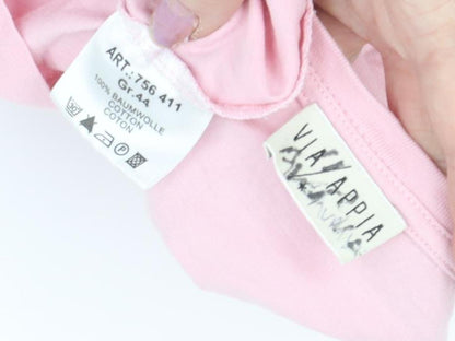 Womens UK Size 16 Via Appia Pink Basic T-Shirt