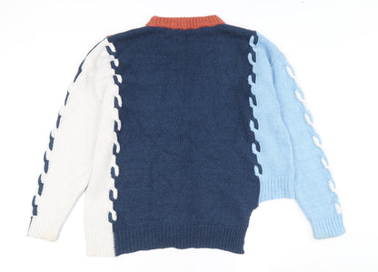 Nümph Women's Multicoloured Chunky Knit Pullover, Size M
