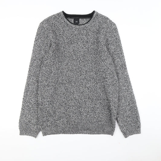 River Island Men's Grey Pullover Jumper M