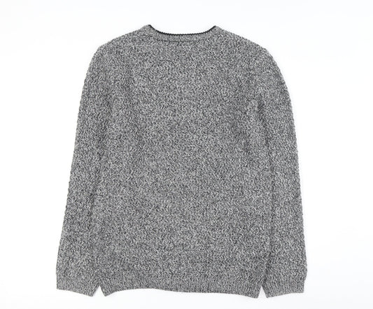 River Island Men's Grey Pullover Jumper M