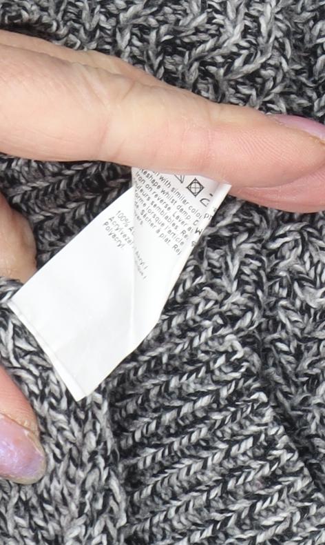 River Island Men's Grey Pullover Jumper M