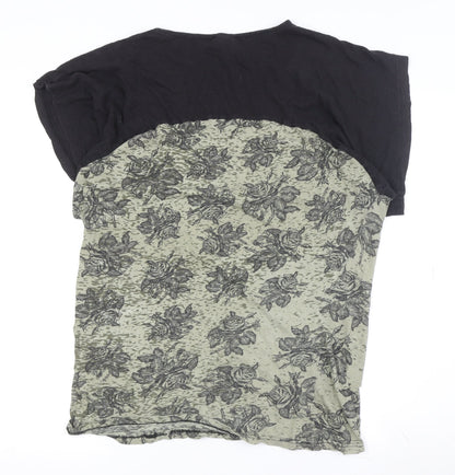Womens UK Size 10 Topshop Green Basic T-Shirt