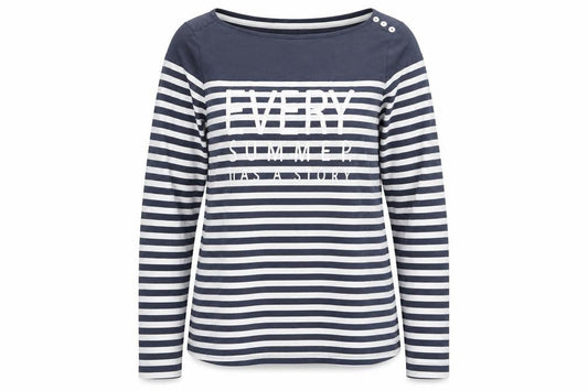 ESMARA Women's Blue Striped T-Shirt Size 12