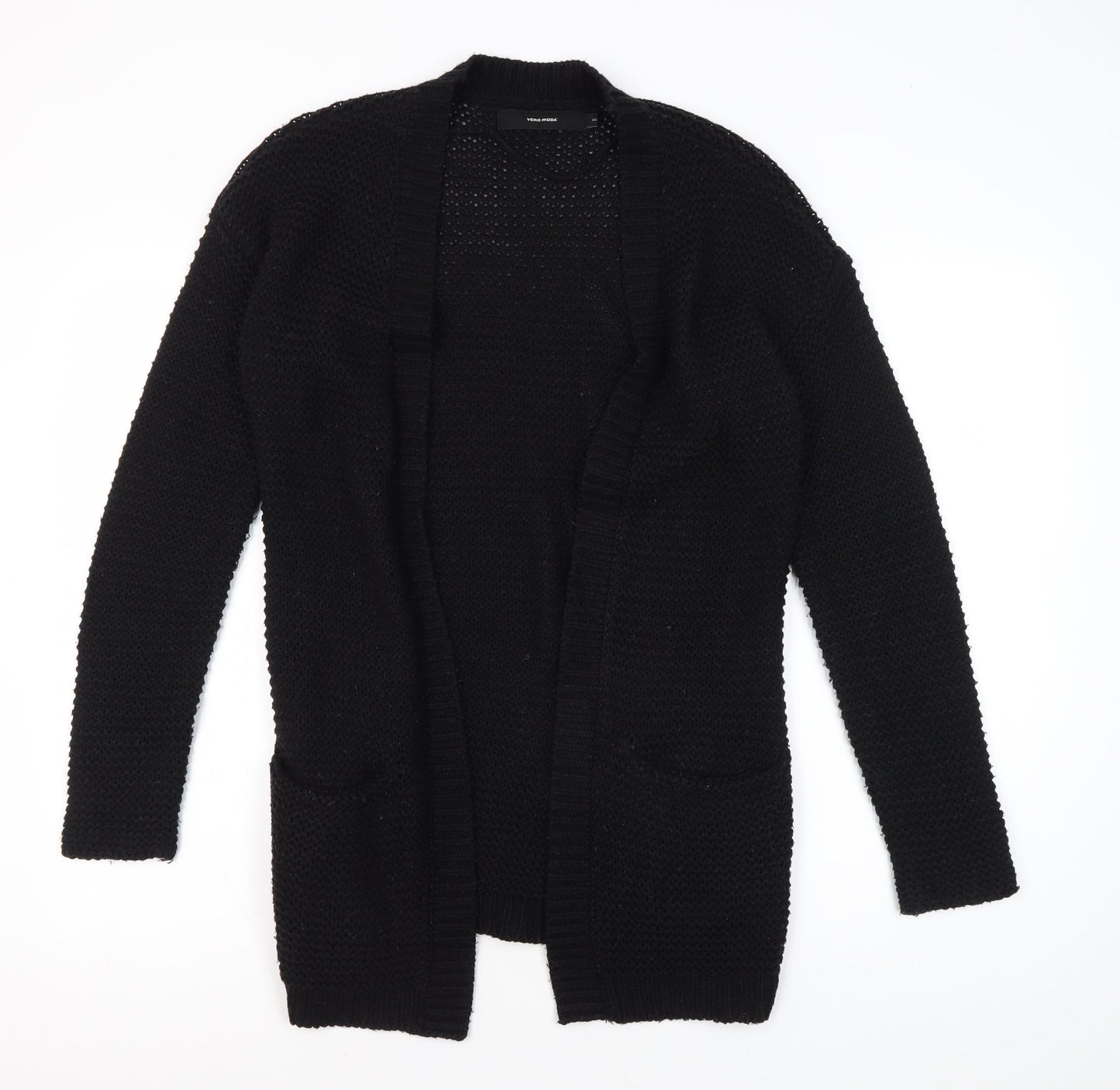 Womens UK Size XS VERO MODA Black Cardigan Jumper